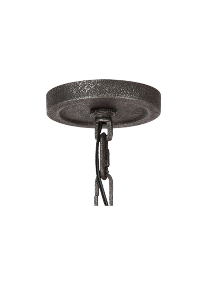 Visual Comfort Studio Canada - F3135/9DWK/SGM - Nine Light Chandelier - Angelo - Distressed Weathered Oak / Slate Grey Metal