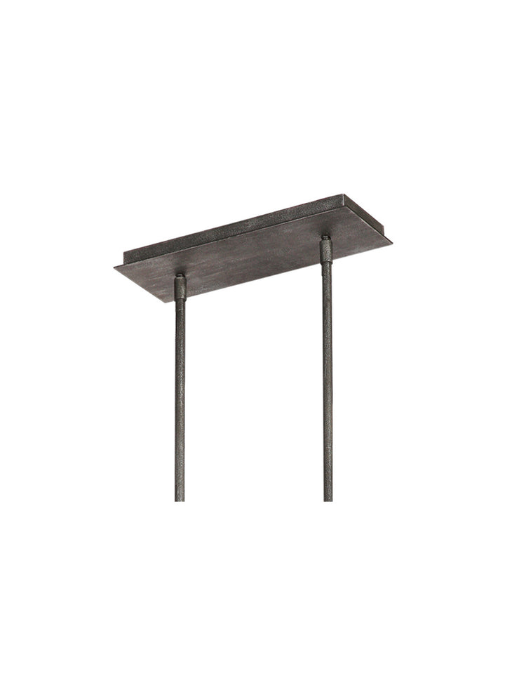 Visual Comfort Studio Canada - F3136/8DWK/SGM - Eight Light Island Chandelier - Angelo - Distressed Weathered Oak / Slate Grey Metal