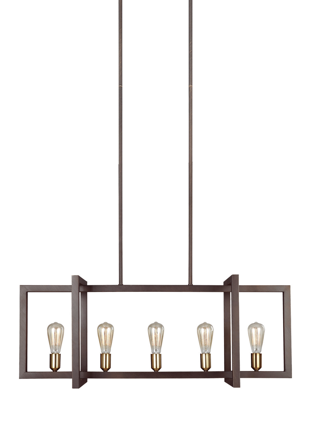 Visual Comfort Studio Canada - F3147/5NWB - Five Light Island Chandelier - Finnegan - New World Bronze