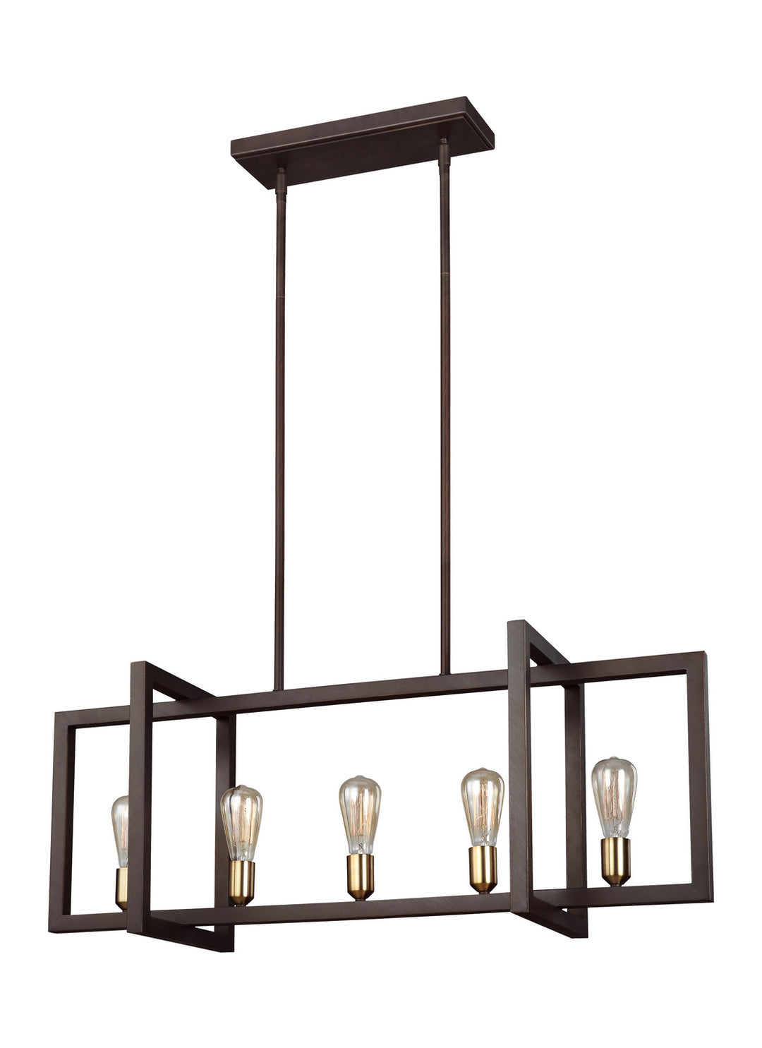 Visual Comfort Studio Canada - F3147/5NWB - Five Light Island Chandelier - Finnegan - New World Bronze