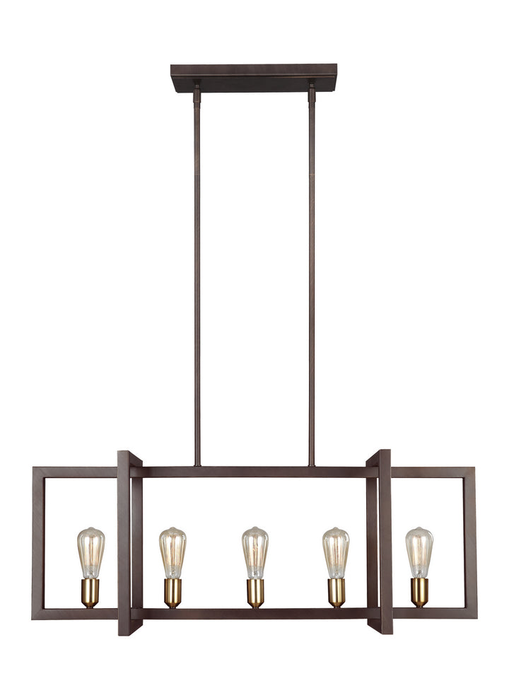 Visual Comfort Studio Canada - F3147/5NWB - Five Light Island Chandelier - Finnegan - New World Bronze