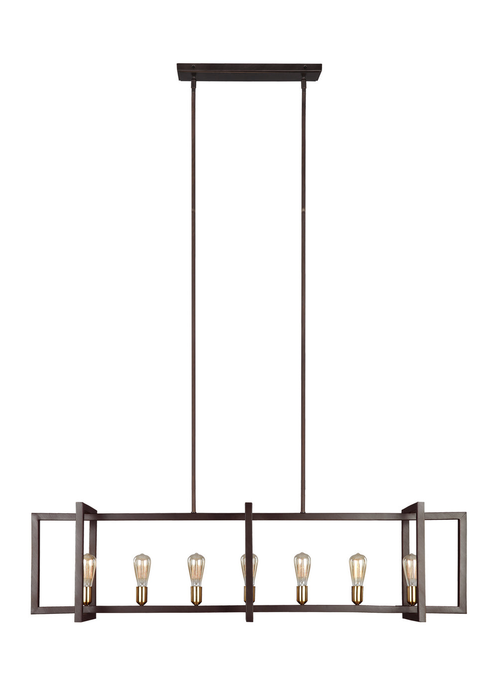 Visual Comfort Studio Canada - F3148/7NWB - Seven Light Island Chandelier - Finnegan - New World Bronze
