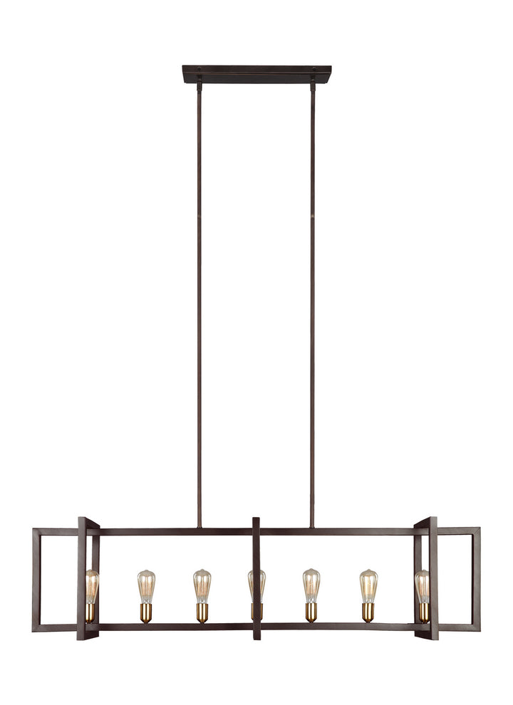 Visual Comfort Studio Canada - F3148/7NWB - Seven Light Island Chandelier - Finnegan - New World Bronze
