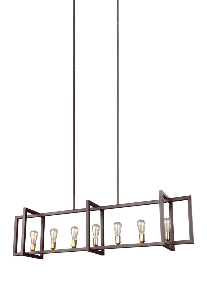 Visual Comfort Studio Canada - F3148/7NWB - Seven Light Island Chandelier - Finnegan - New World Bronze