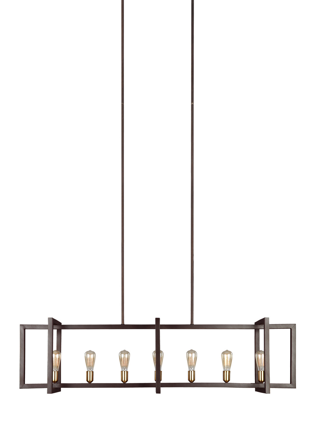 Visual Comfort Studio Canada - F3148/7NWB - Seven Light Island Chandelier - Finnegan - New World Bronze