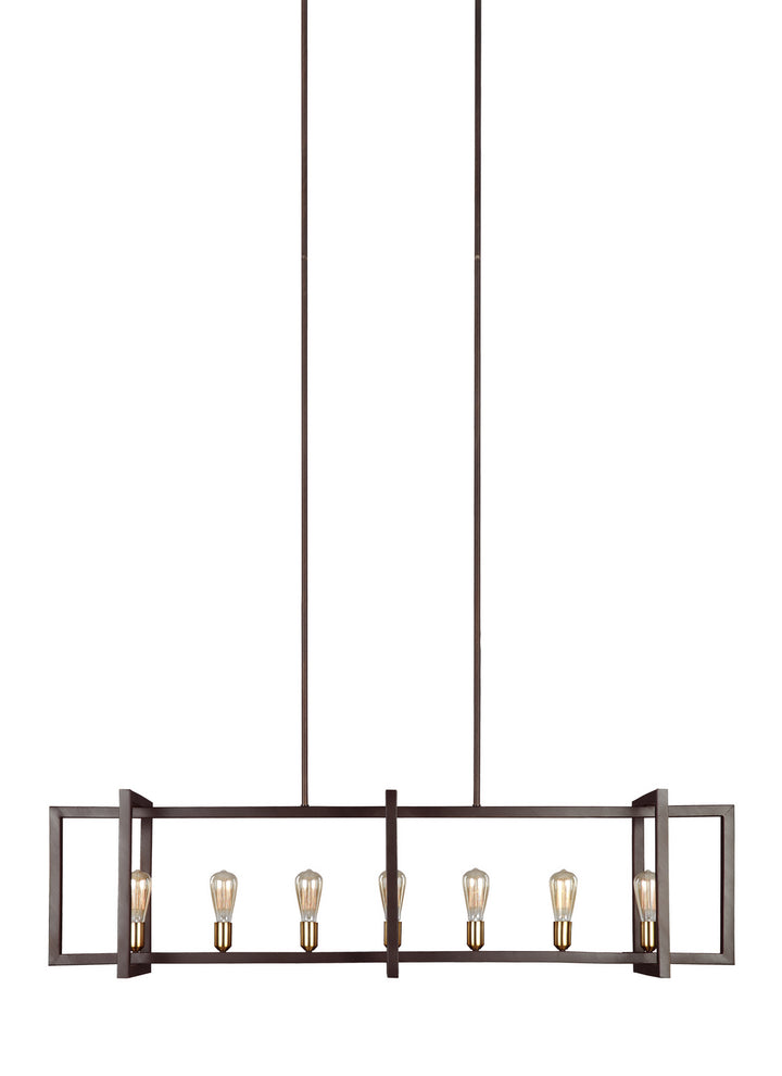 Visual Comfort Studio Canada - F3148/7NWB - Seven Light Island Chandelier - Finnegan - New World Bronze
