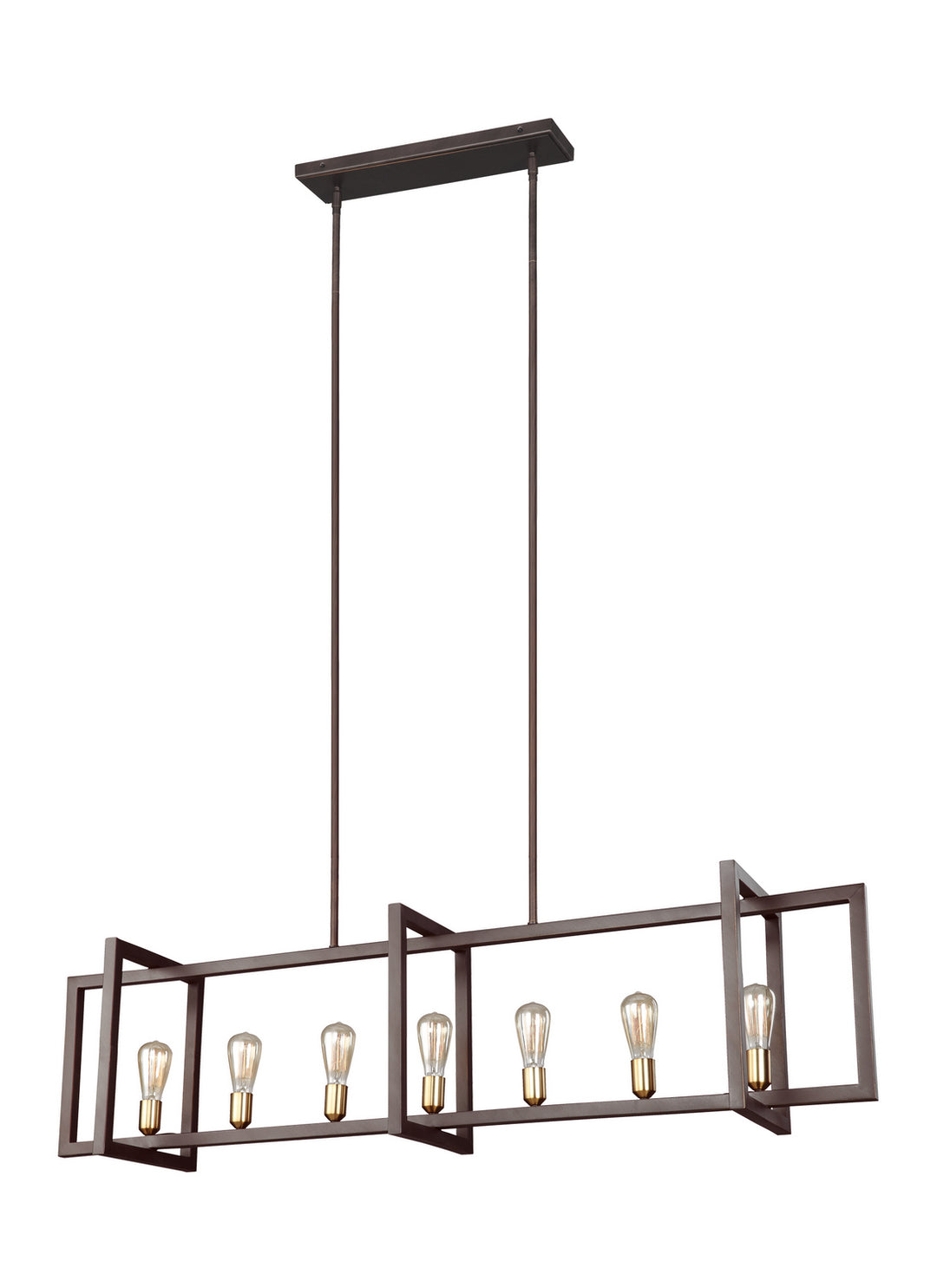 Visual Comfort Studio Canada - F3148/7NWB - Seven Light Island Chandelier - Finnegan - New World Bronze