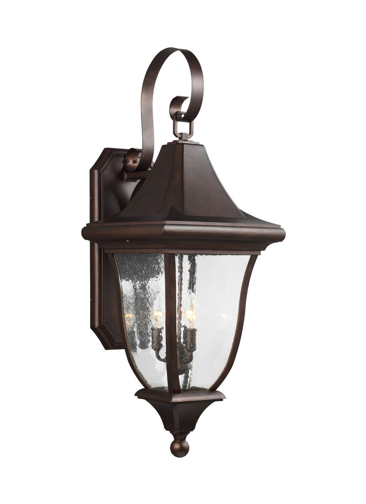 Oakmont Three Light Outdoor Wall Lantern in Patina Bronze - available from The Lighting Shoppe, trusted by Canadian homeowners