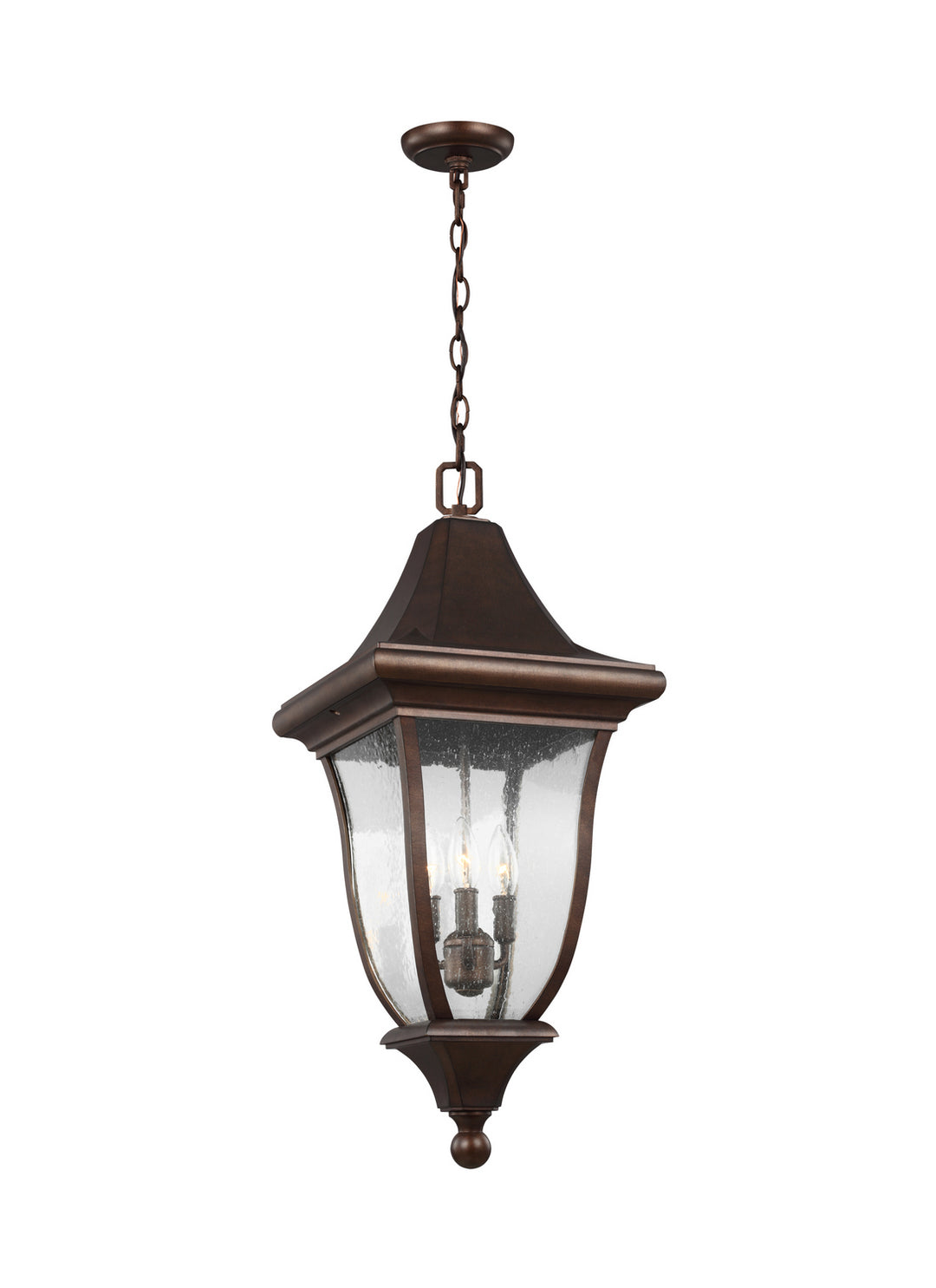Oakmont Three Light Outdoor Pendant in Patina Bronze - available from The Lighting Shoppe, trusted by Canadian homeowners