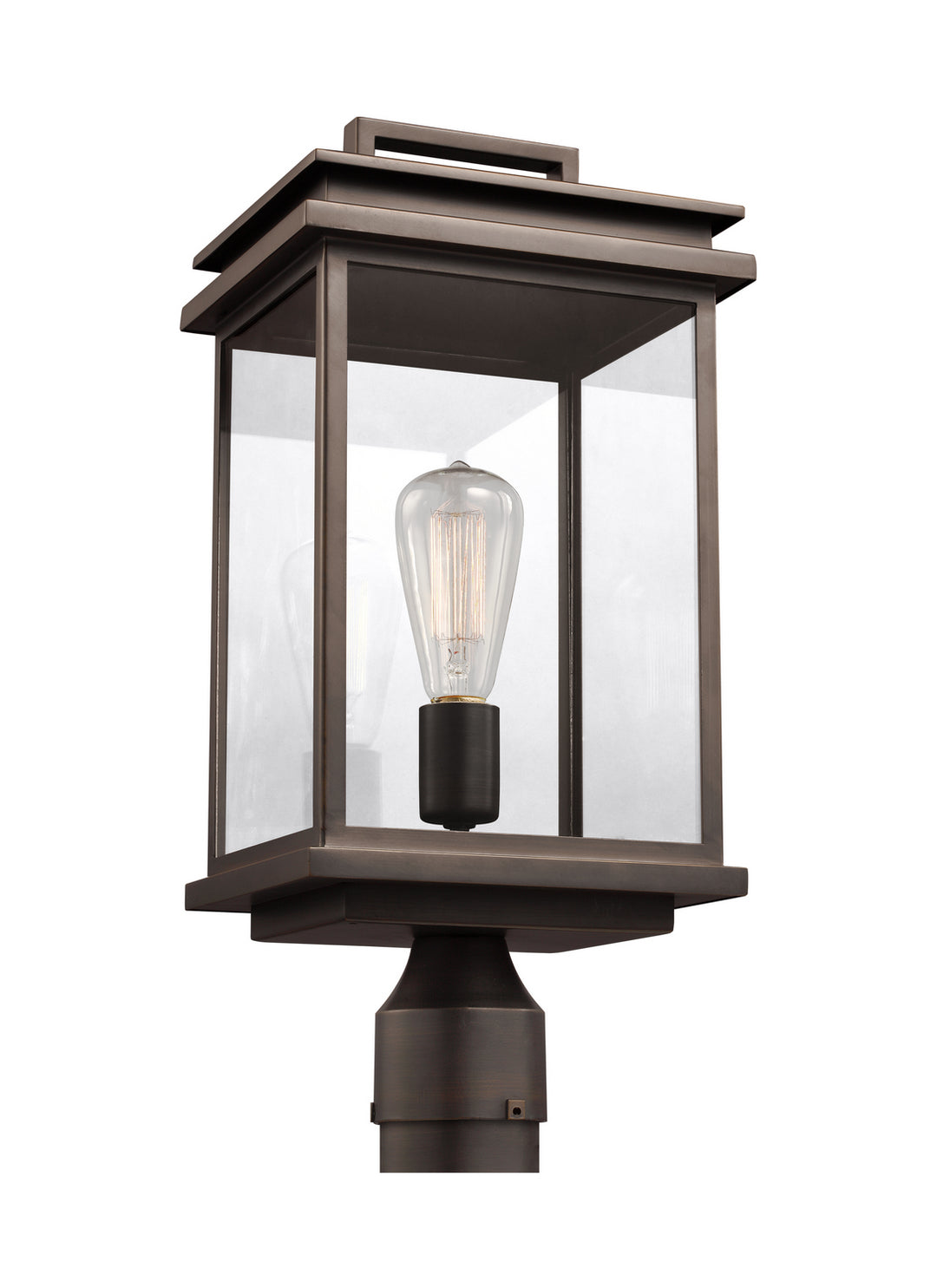 Glenview One Light Outdoor Post Lantern in Antique Bronze - available from The Lighting Shoppe, trusted by Canadian homeowners