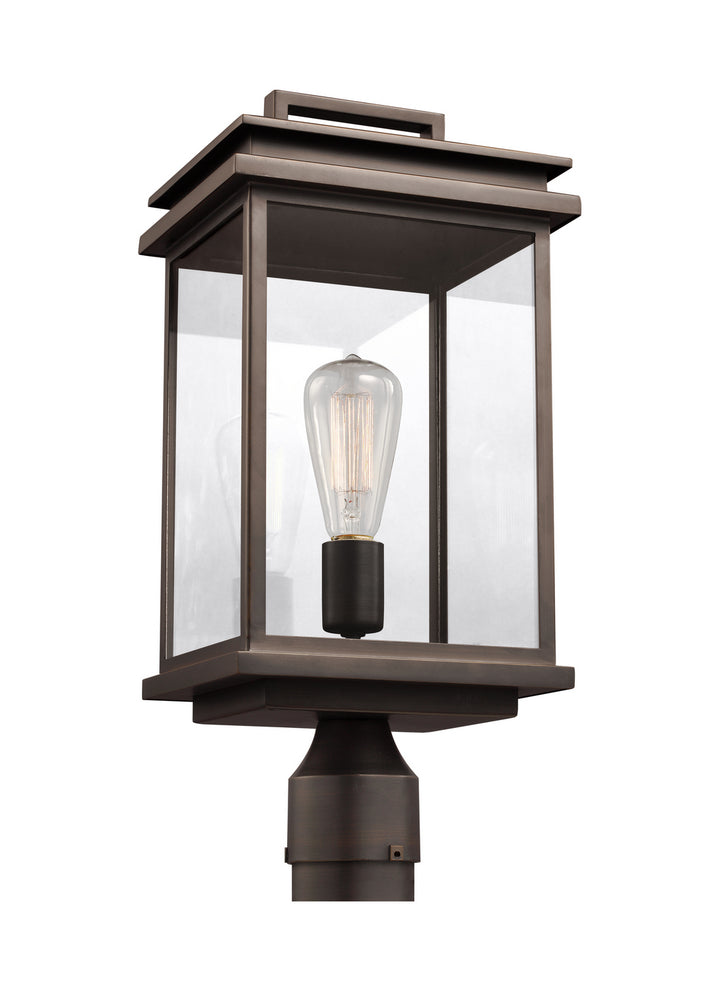 Glenview One Light Outdoor Post Lantern in Antique Bronze - available from The Lighting Shoppe, trusted by Canadian homeowners