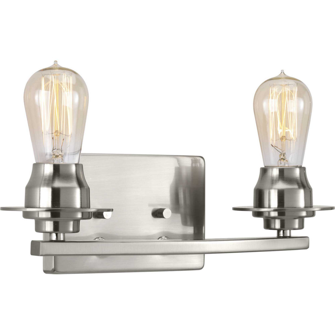 Debut Two Light Bath in Brushed Nickel - available from The Lighting Shoppe, trusted by Canadian homeowners