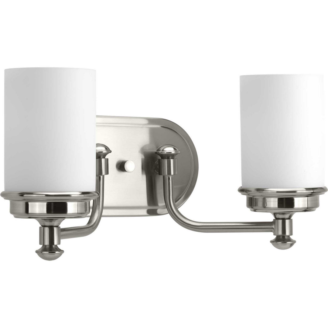 Glide Two Light Bath in Brushed Nickel - available from The Lighting Shoppe, trusted by Canadian homeowners