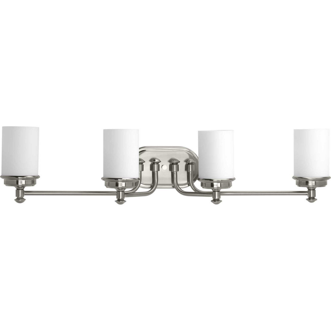 Glide Four Light Bath in Brushed Nickel - available from The Lighting Shoppe, trusted by Canadian homeowners