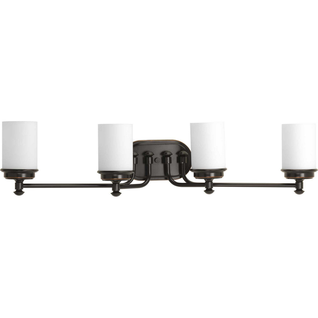 Glide Four Light Bath in Rubbed Bronze - available from The Lighting Shoppe, trusted by Canadian homeowners