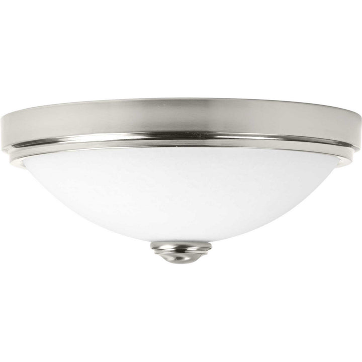 LED Linen LED Flush Mount in Brushed Nickel - available from The Lighting Shoppe, trusted by Canadian homeowners