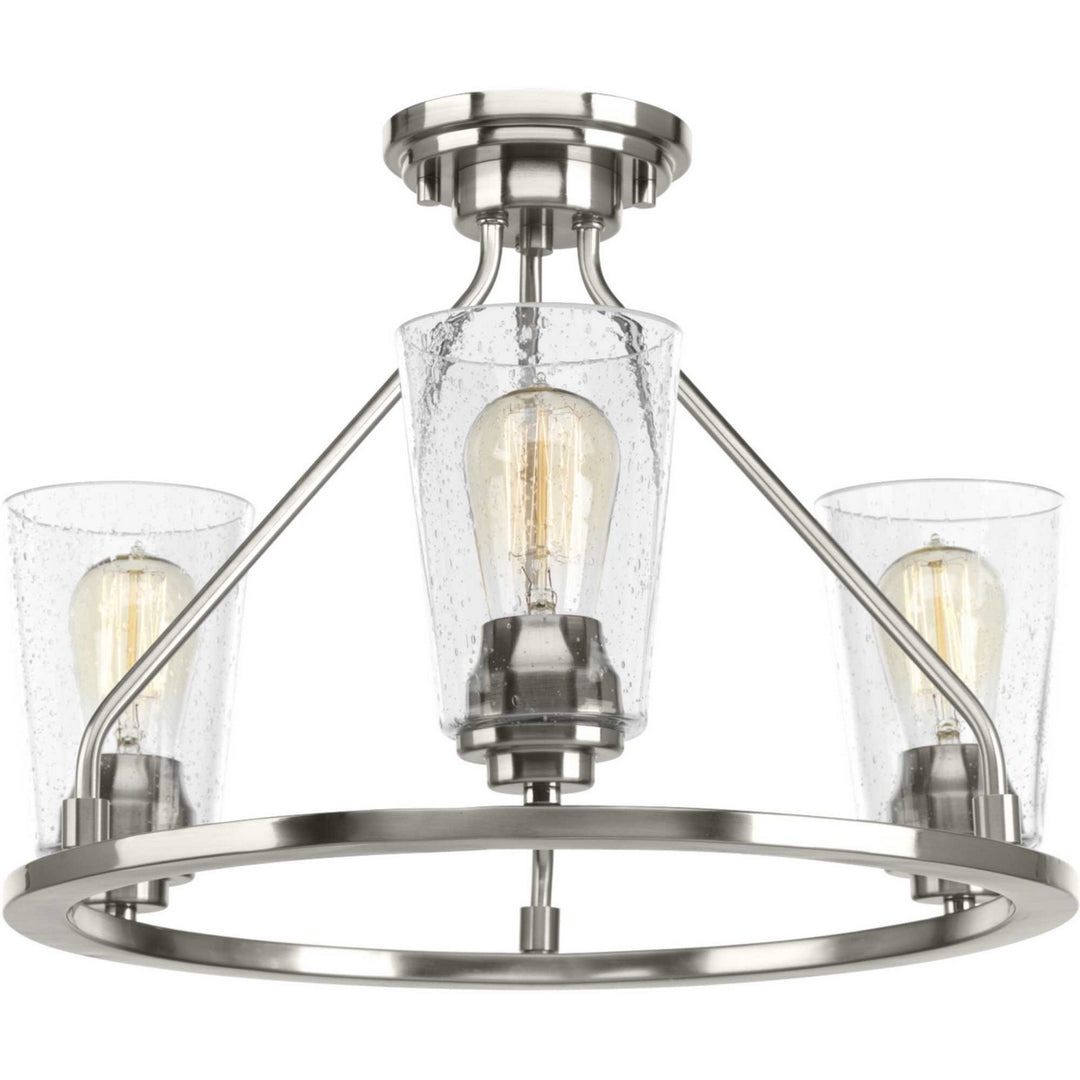 Progress Canada - P350036-009 - Three Light Semi-Flush Convertible - Debut - Brushed Nickel