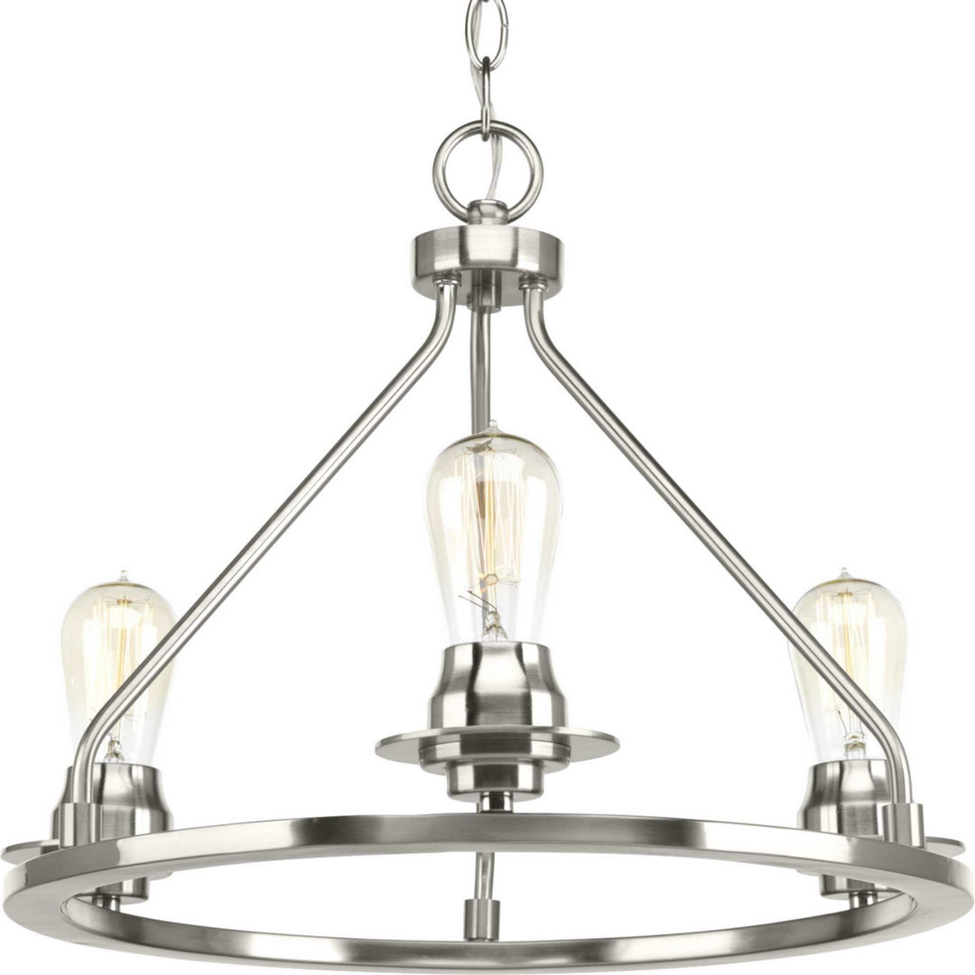 Debut Three Light Semi-Flush Convertible in Brushed Nickel - available from The Lighting Shoppe, trusted by Canadian homeowners