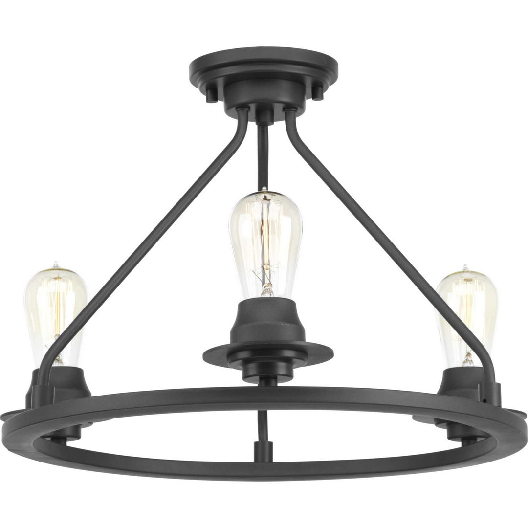 Progress Canada - P350036-143 - Three Light Semi-Flush Convertible - Debut - Graphite
