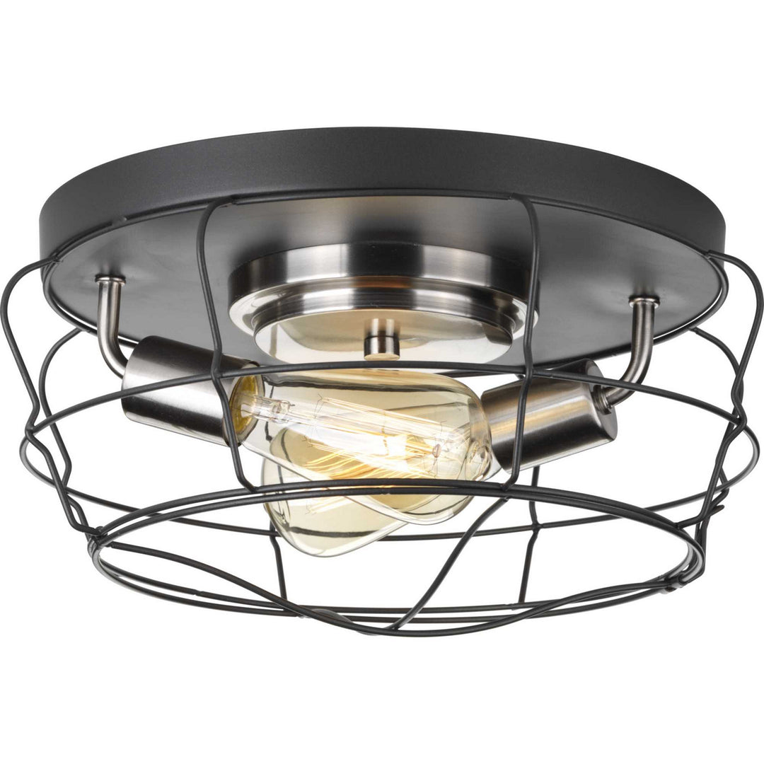 Progress Canada - P350037-143 - Two Light Flush Mount - Gauge - Graphite