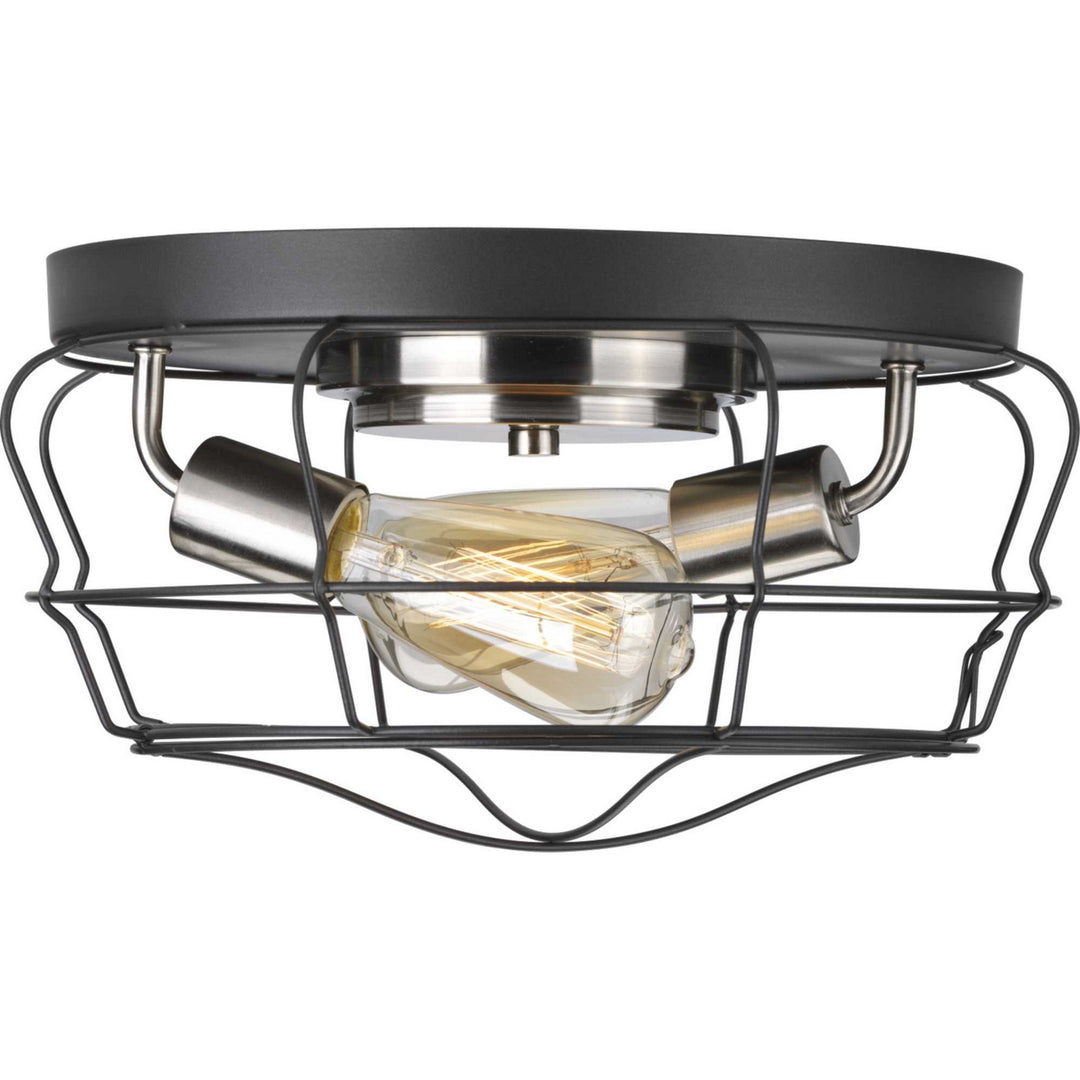 Progress Canada - P350037-143 - Two Light Flush Mount - Gauge - Graphite
