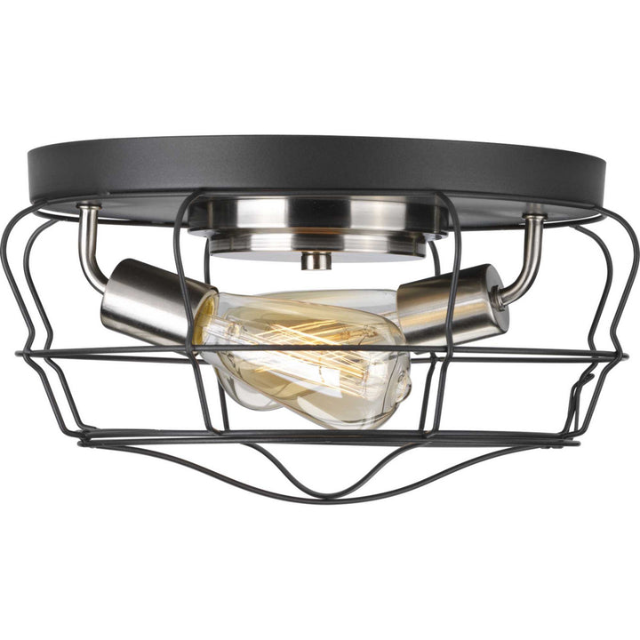 Progress Canada - P350037-143 - Two Light Flush Mount - Gauge - Graphite