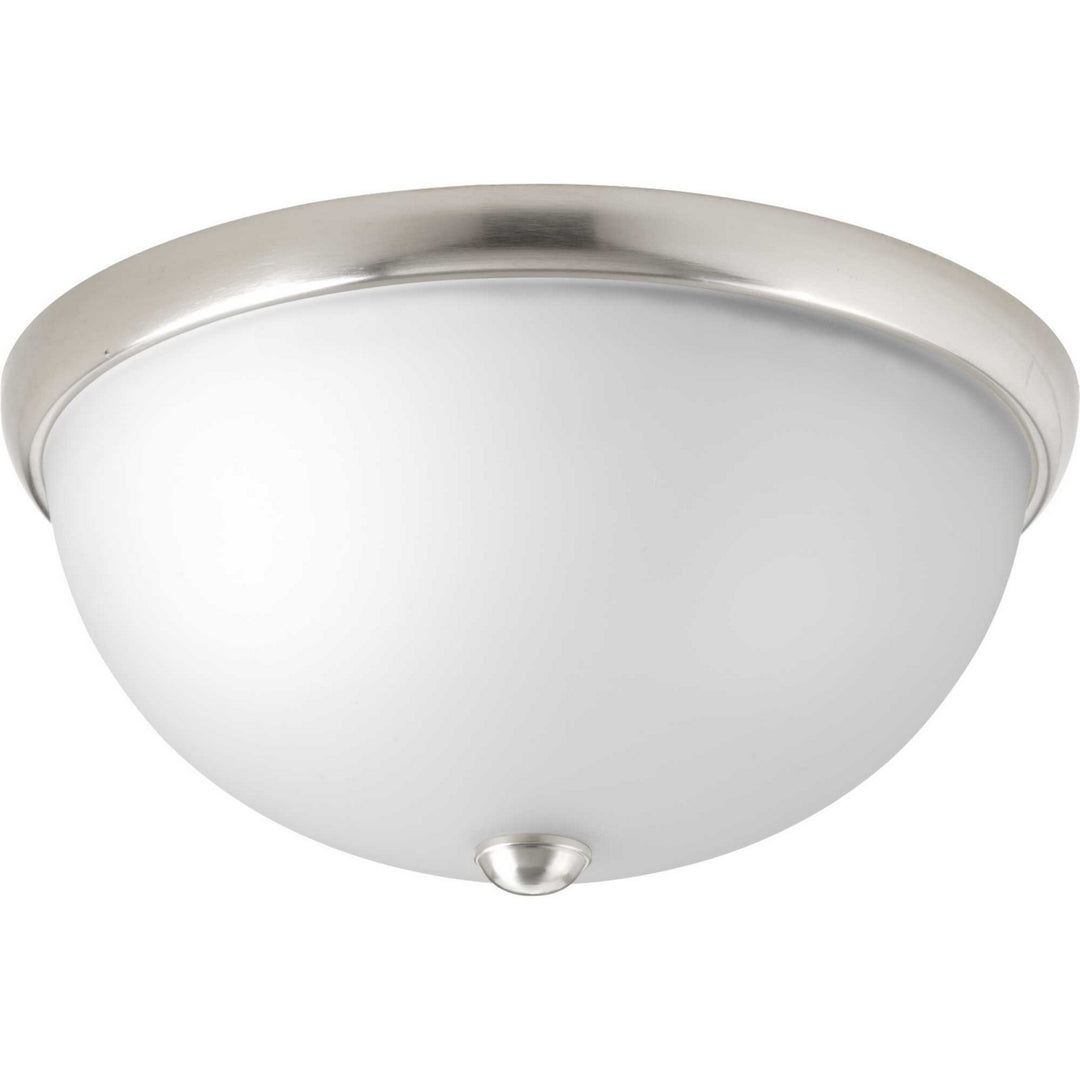 Progress Canada - P350044-009 - Two Light Flush Mount - Etched Glass Dome - Brushed Nickel