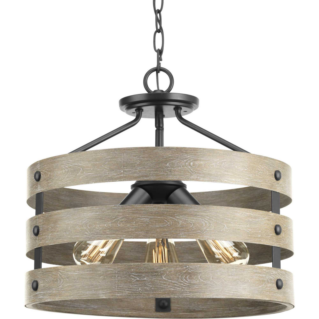 Gulliver Three Light Semi-Flush Convertible in Graphite - available from The Lighting Shoppe, trusted by Canadian homeowners