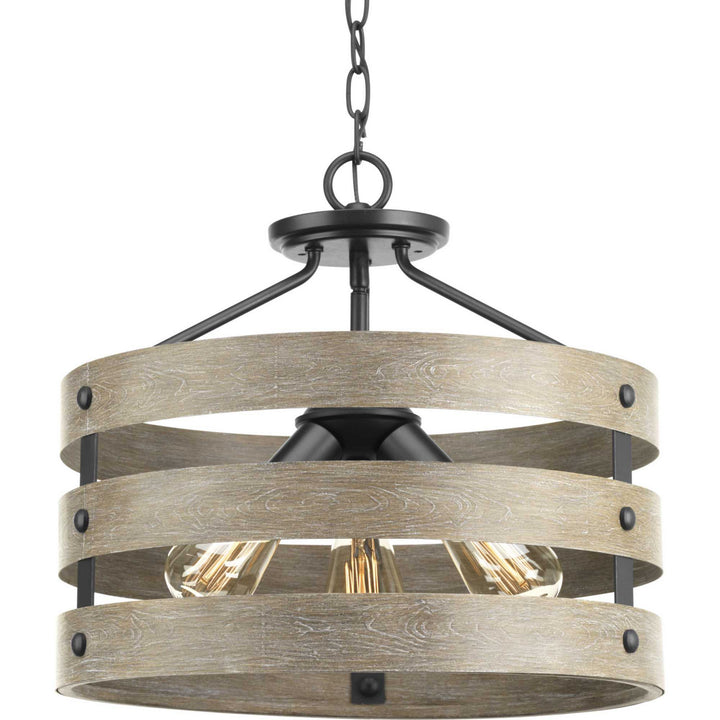Gulliver Three Light Semi-Flush Convertible in Graphite - available from The Lighting Shoppe, trusted by Canadian homeowners