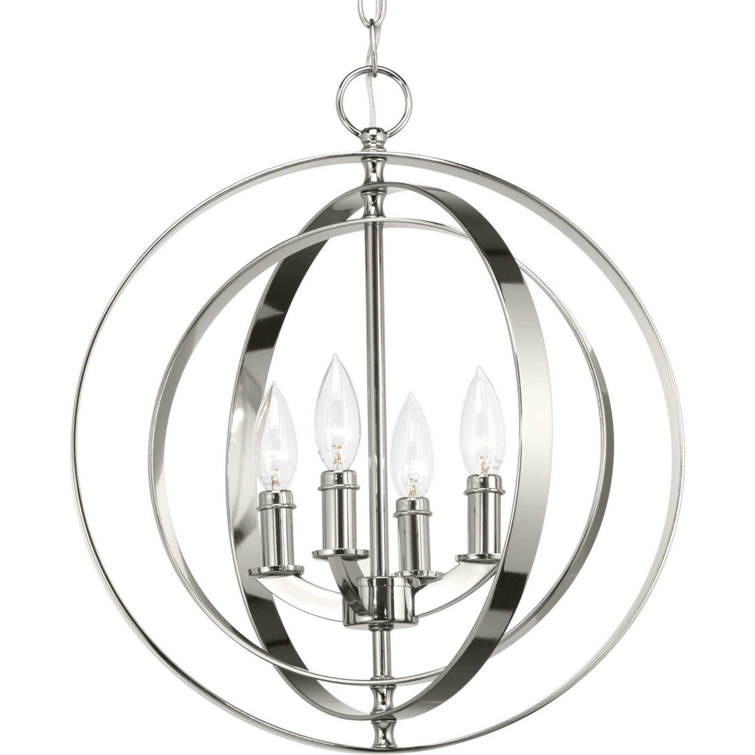 Progress Canada - P3827-104 - Four Light Pendant - Equinox - Polished Nickel