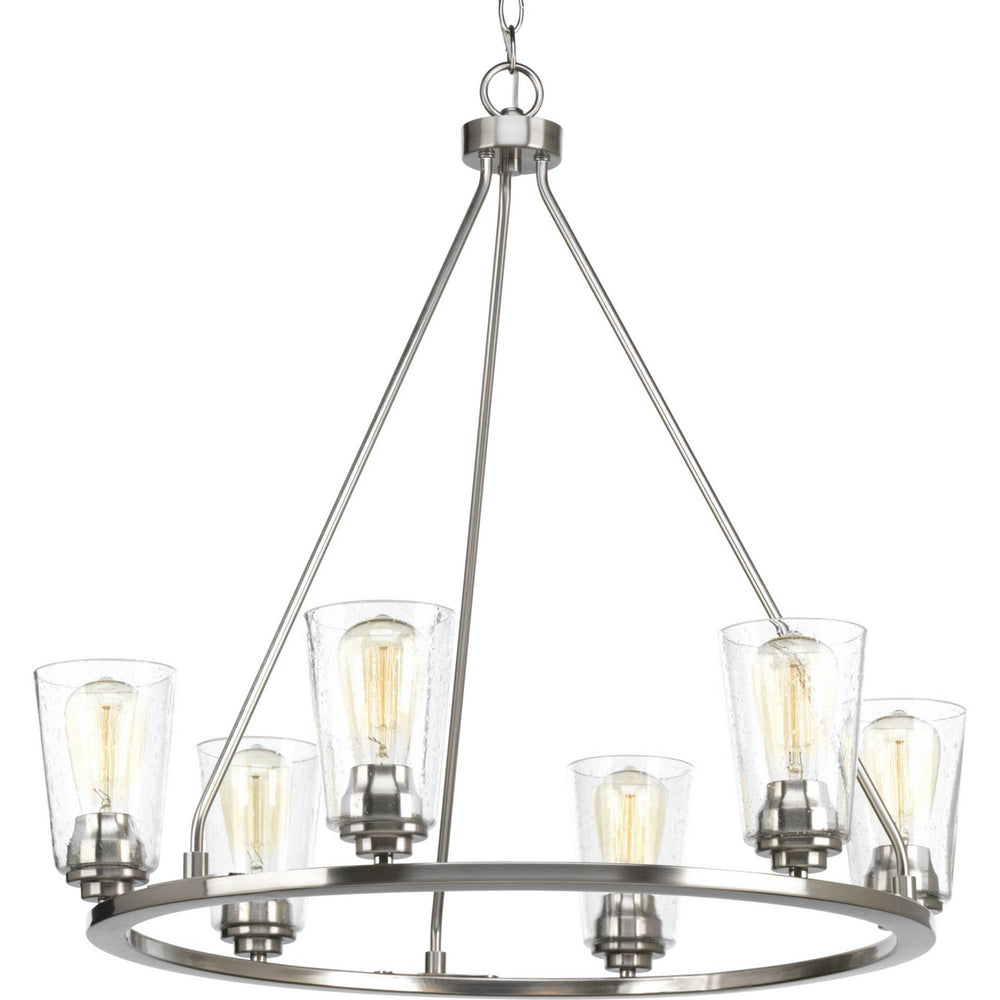Progress Canada - P400015-009 - Six Light Chandelier - Debut - Brushed Nickel