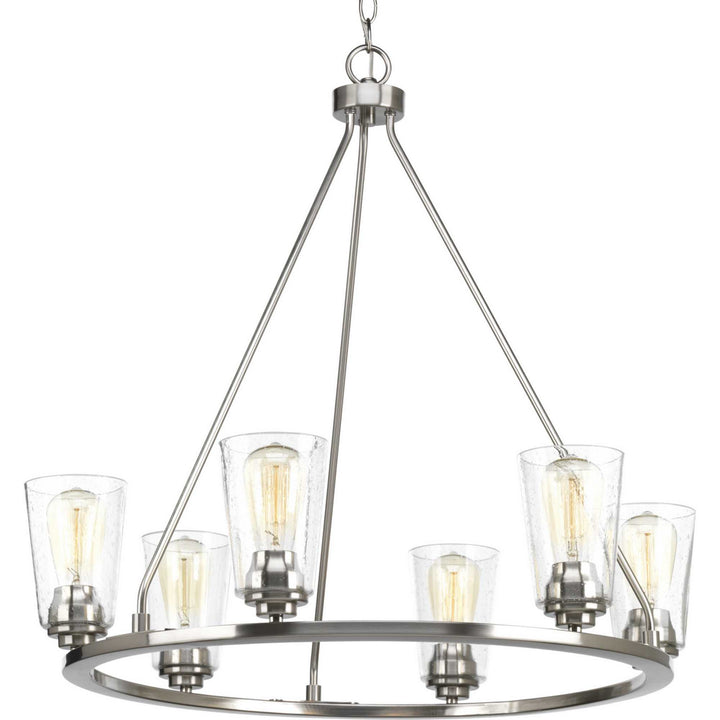 Progress Canada - P400015-009 - Six Light Chandelier - Debut - Brushed Nickel