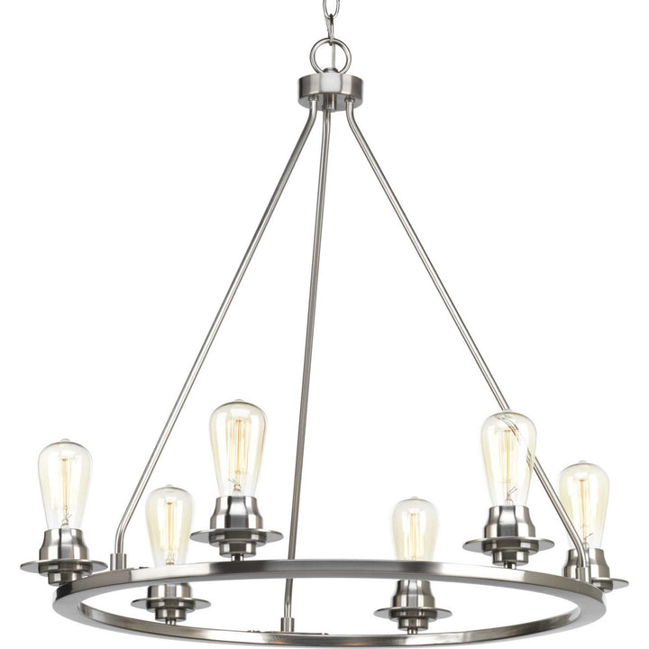 Progress Canada - P400015-009 - Six Light Chandelier - Debut - Brushed Nickel