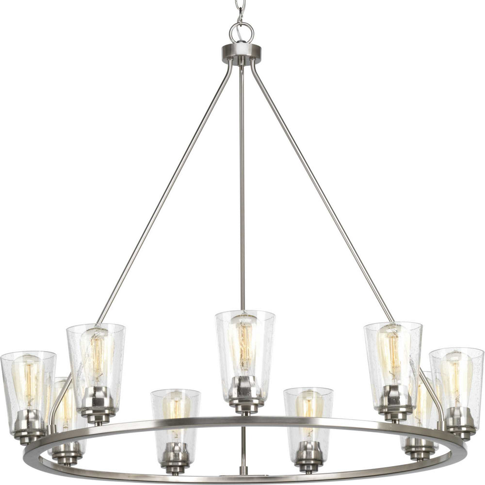 Progress Canada - P400016-009 - Nine Light Chandelier - Debut - Brushed Nickel
