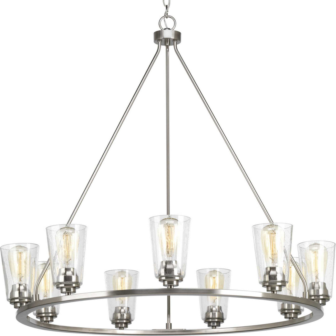 Progress Canada - P400016-009 - Nine Light Chandelier - Debut - Brushed Nickel