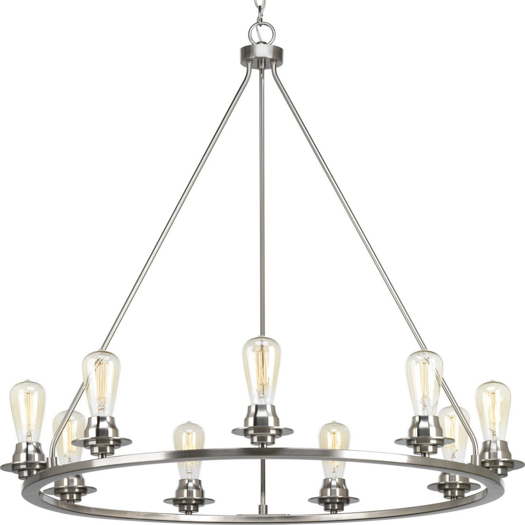 Progress Canada - P400016-009 - Nine Light Chandelier - Debut - Brushed Nickel