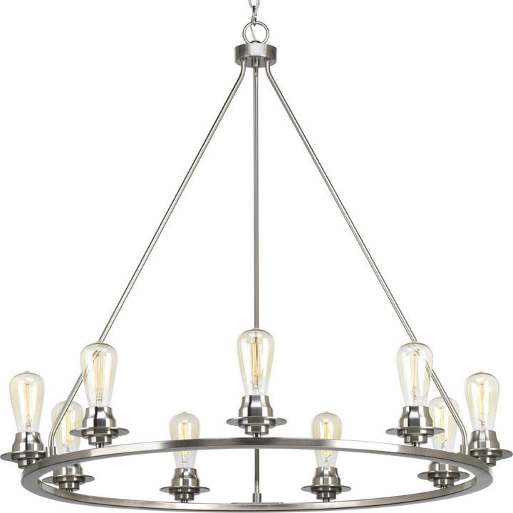 Progress Canada - P400016-009 - Nine Light Chandelier - Debut - Brushed Nickel