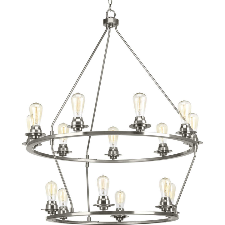 Progress Canada - P400017-009 - 15 Light Chandelier - Debut - Brushed Nickel