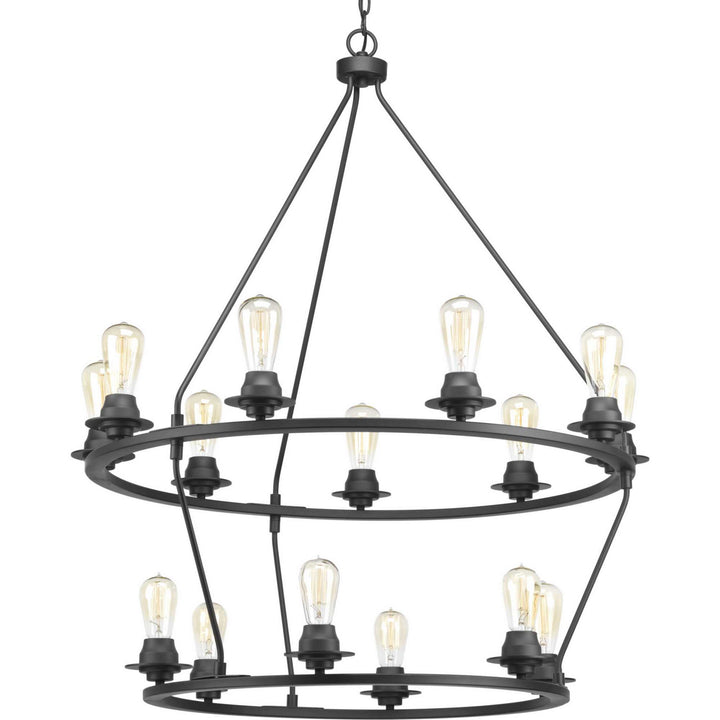 Progress Canada - P400017-143 - 15 Light Chandelier - Debut - Graphite