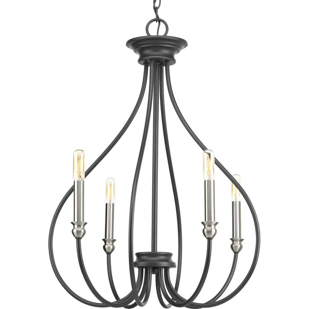 Progress Canada - P400029-143 - Four Light Chandelier - Whisp - Graphite