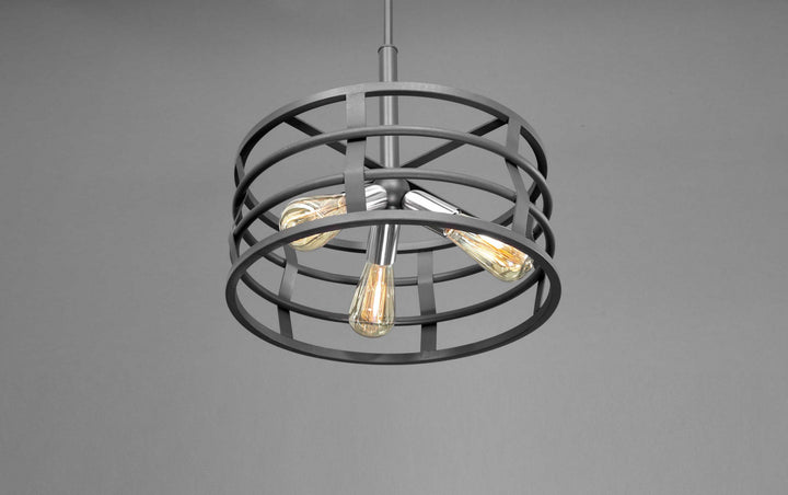 Progress Canada - P500011-143 - Three Light Pendant - Remix - Graphite