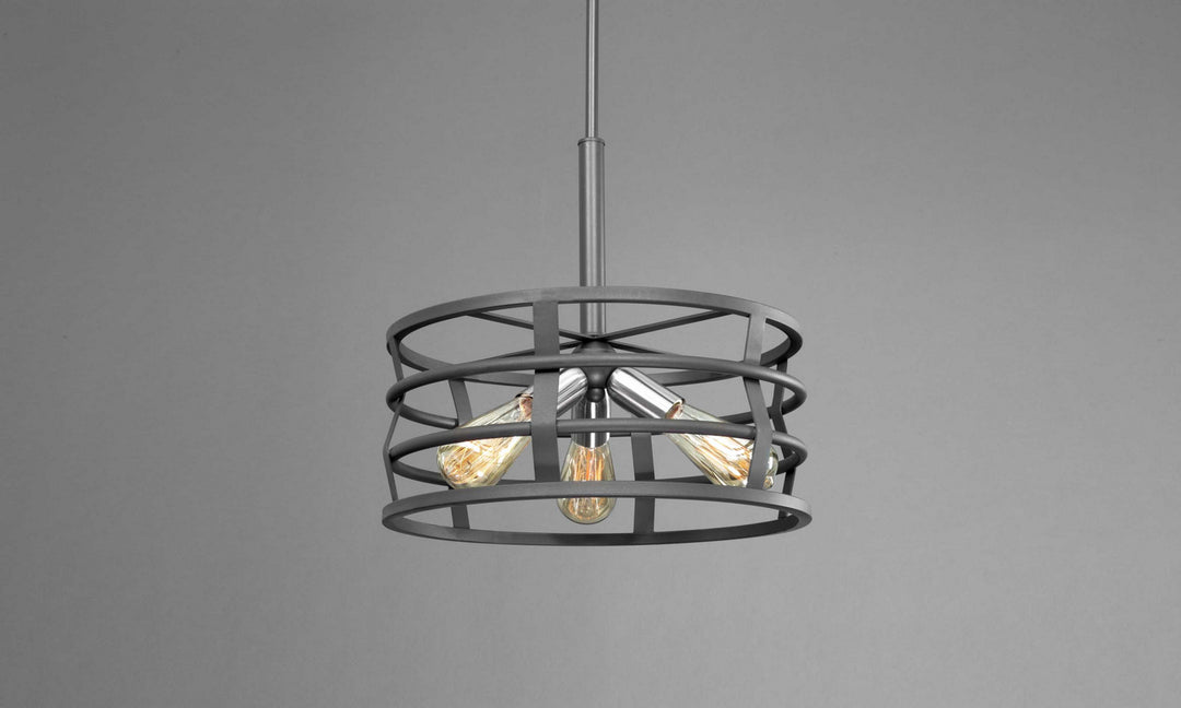 Progress Canada - P500011-143 - Three Light Pendant - Remix - Graphite