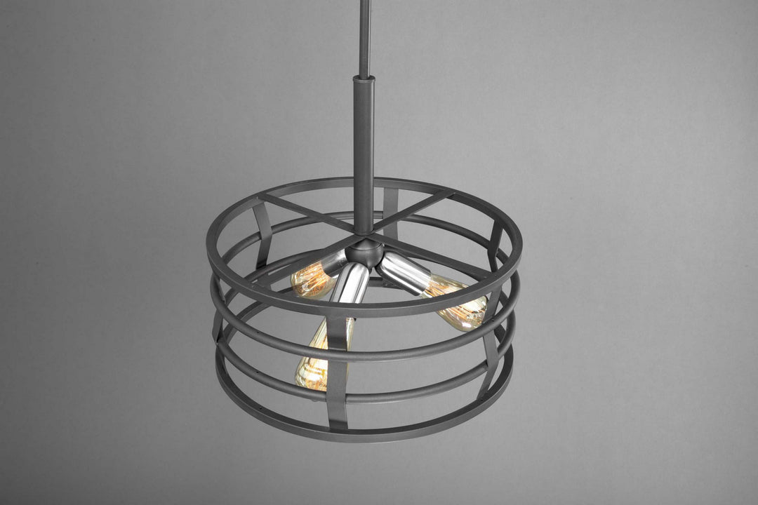 Progress Canada - P500011-143 - Three Light Pendant - Remix - Graphite