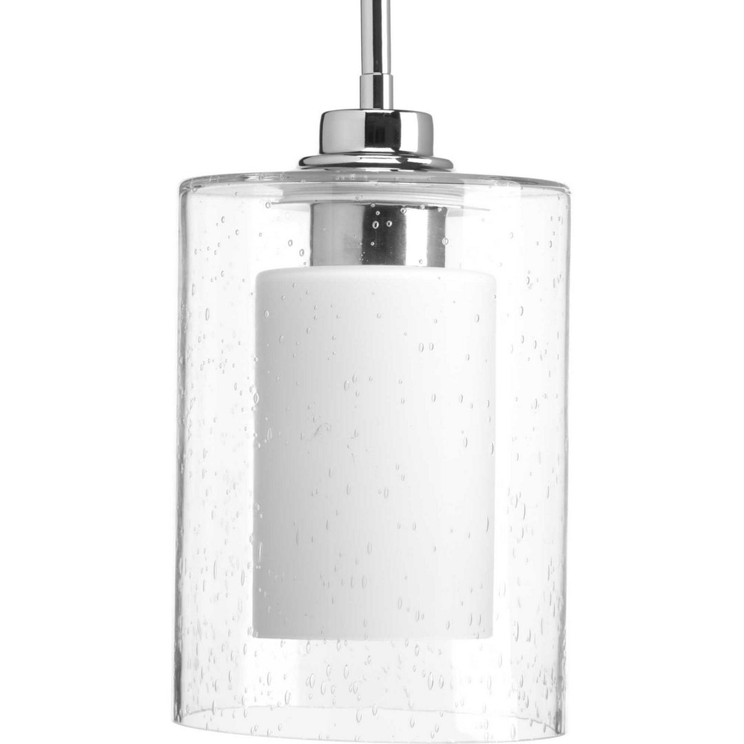 Double Glass One Light Pendant in Polished Chrome - available from The Lighting Shoppe, trusted by Canadian homeowners