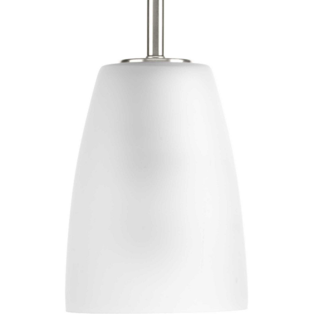 Leap One Light Mini Pendant in Brushed Nickel - available from The Lighting Shoppe, trusted by Canadian homeowners
