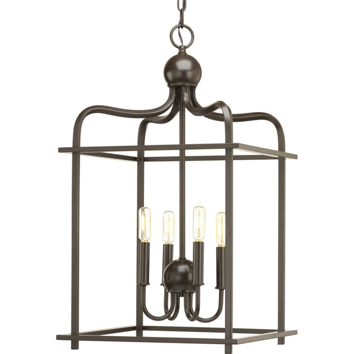 Progress Canada - P500036-020 - Four Light Foyer Pendant - Assembly Hall - Antique Bronze