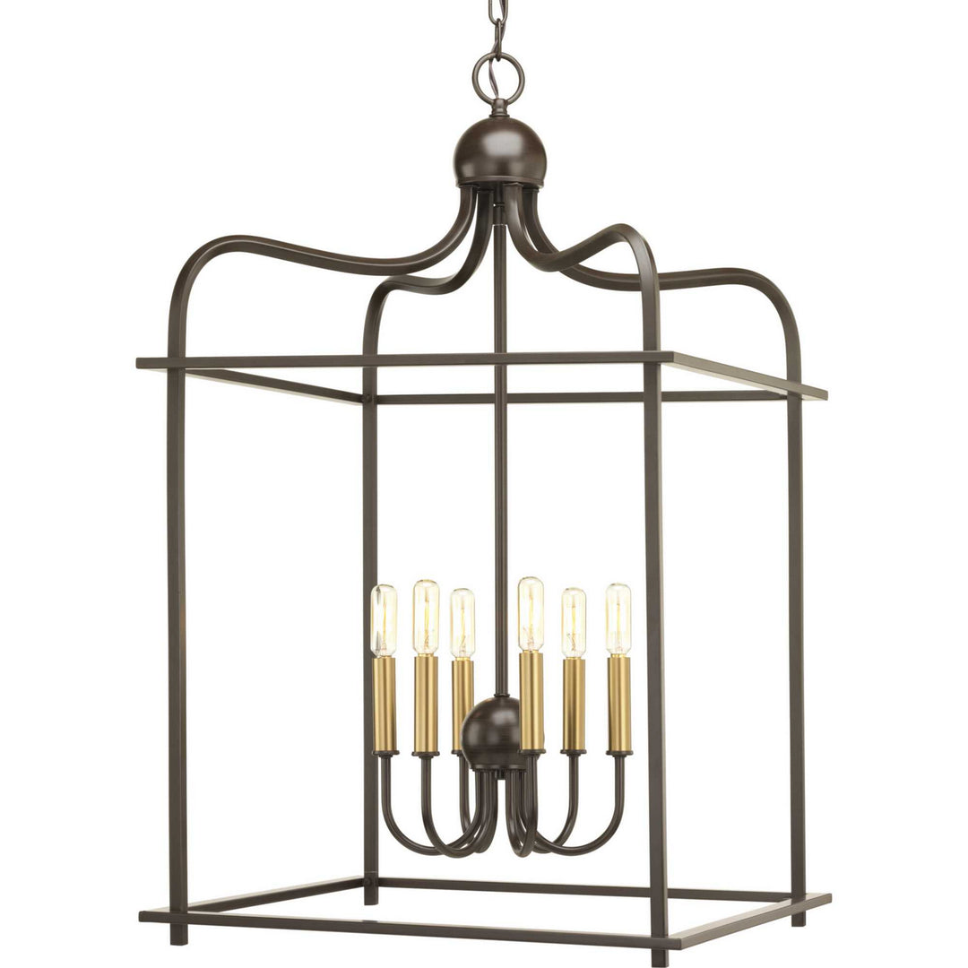 Progress Canada - P500037-020 - Six Light Foyer Pendant - Assembly Hall - Antique Bronze