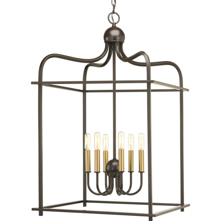 Progress Canada - P500037-020 - Six Light Foyer Pendant - Assembly Hall - Antique Bronze
