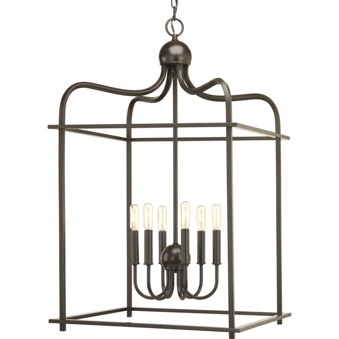 Progress Canada - P500037-020 - Six Light Foyer Pendant - Assembly Hall - Antique Bronze