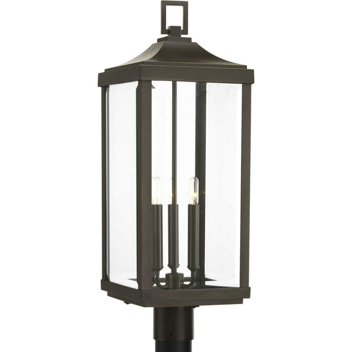 Gibbes Street Three Light Post Lantern in Antique Bronze - available from The Lighting Shoppe, trusted by Canadian homeowners